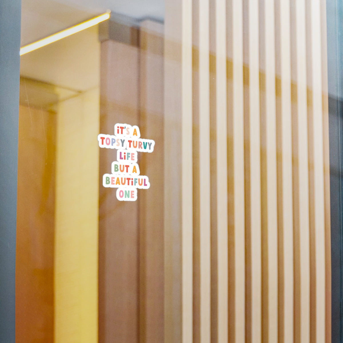 Topsy-Turvy Life Sticker