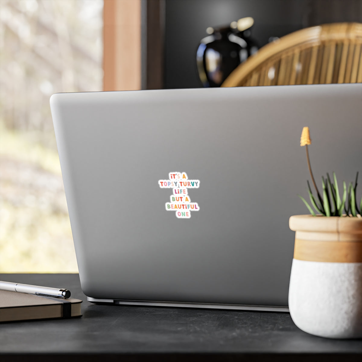 Topsy-Turvy Life Sticker