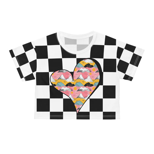 Mountain Heart Crop Top Tee