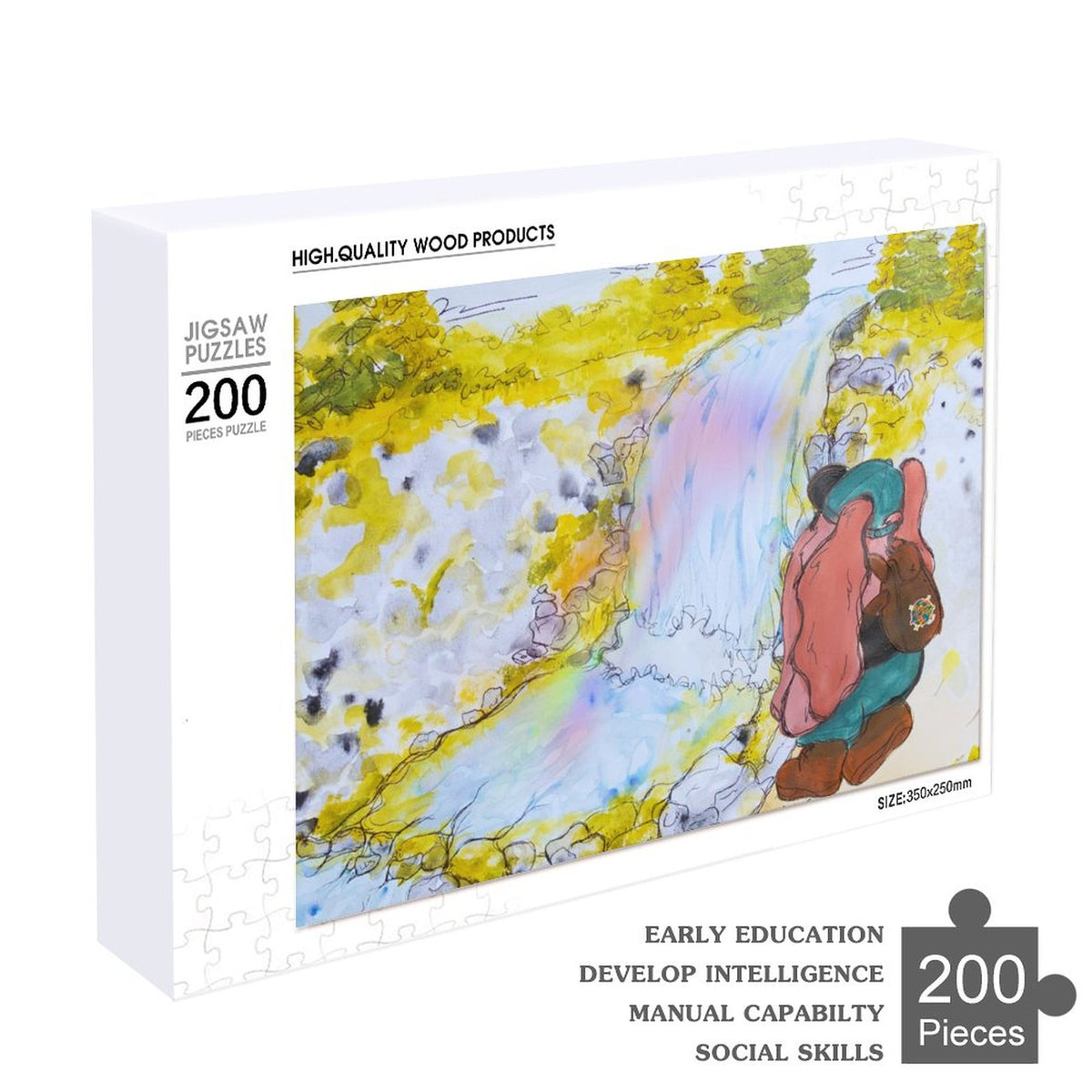 Puzzle of Mannie at Rainbow Falls with Funky Sticker