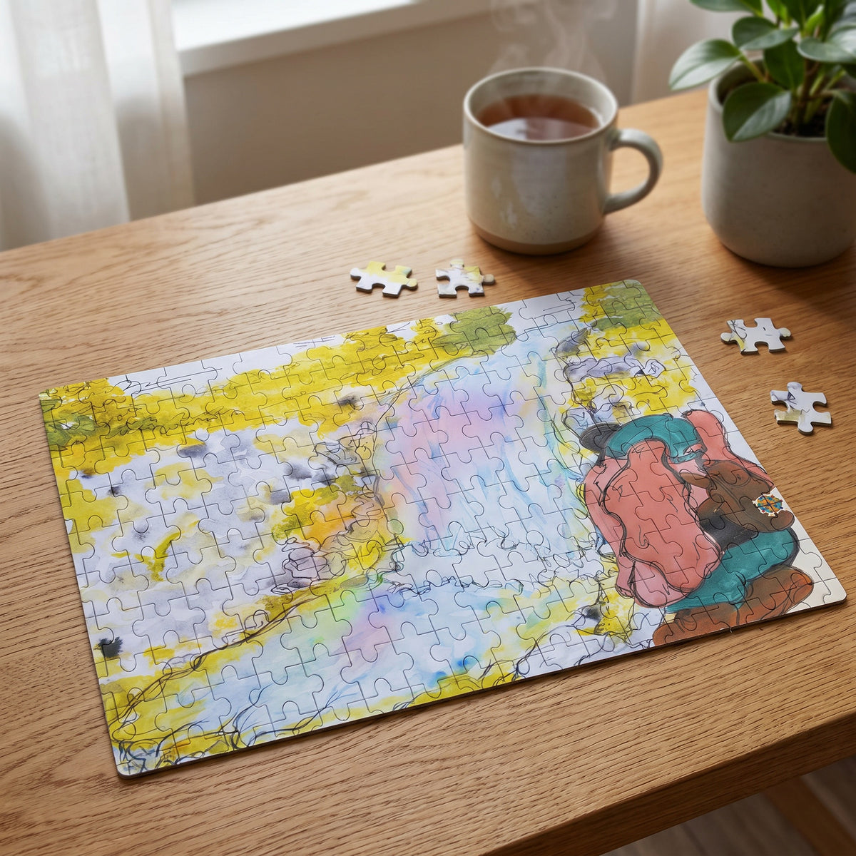 Puzzle of Mannie at Rainbow Falls with Funky Sticker