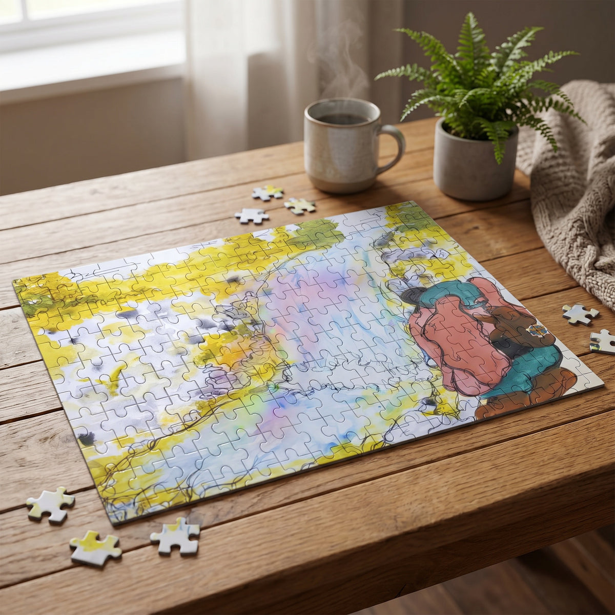 Puzzle of Mannie at Rainbow Falls with Funky Sticker